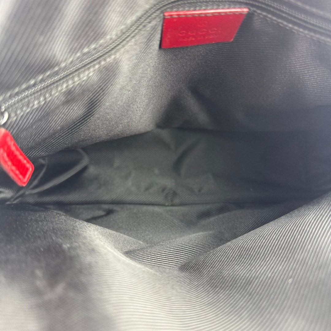 Gucci Red GG Monogram Boston Canvas Bag - Lux Central