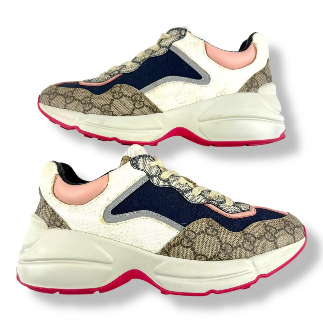 Gucci Rhyton Beige/Blue/Pink UK 4.5 / EU 37.5 - Lux Central