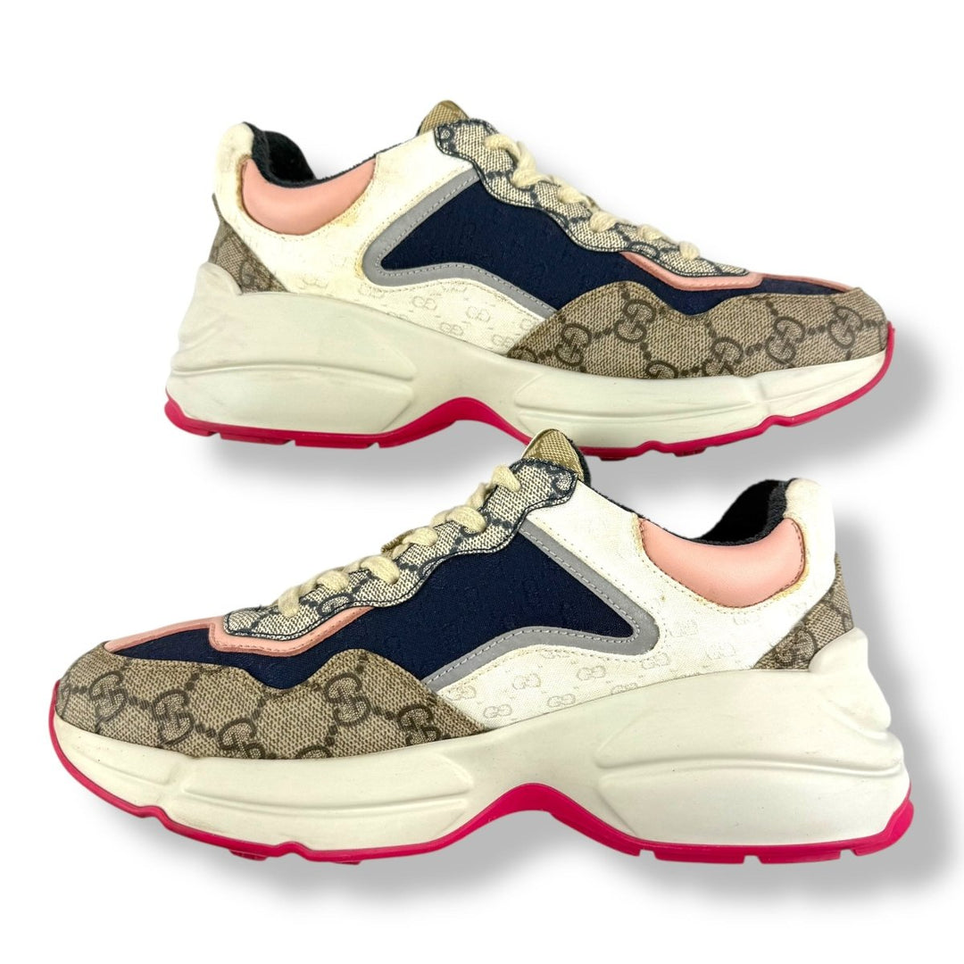Gucci Rhyton Beige/Blue/Pink UK 4.5 / EU 37.5 - Lux Central