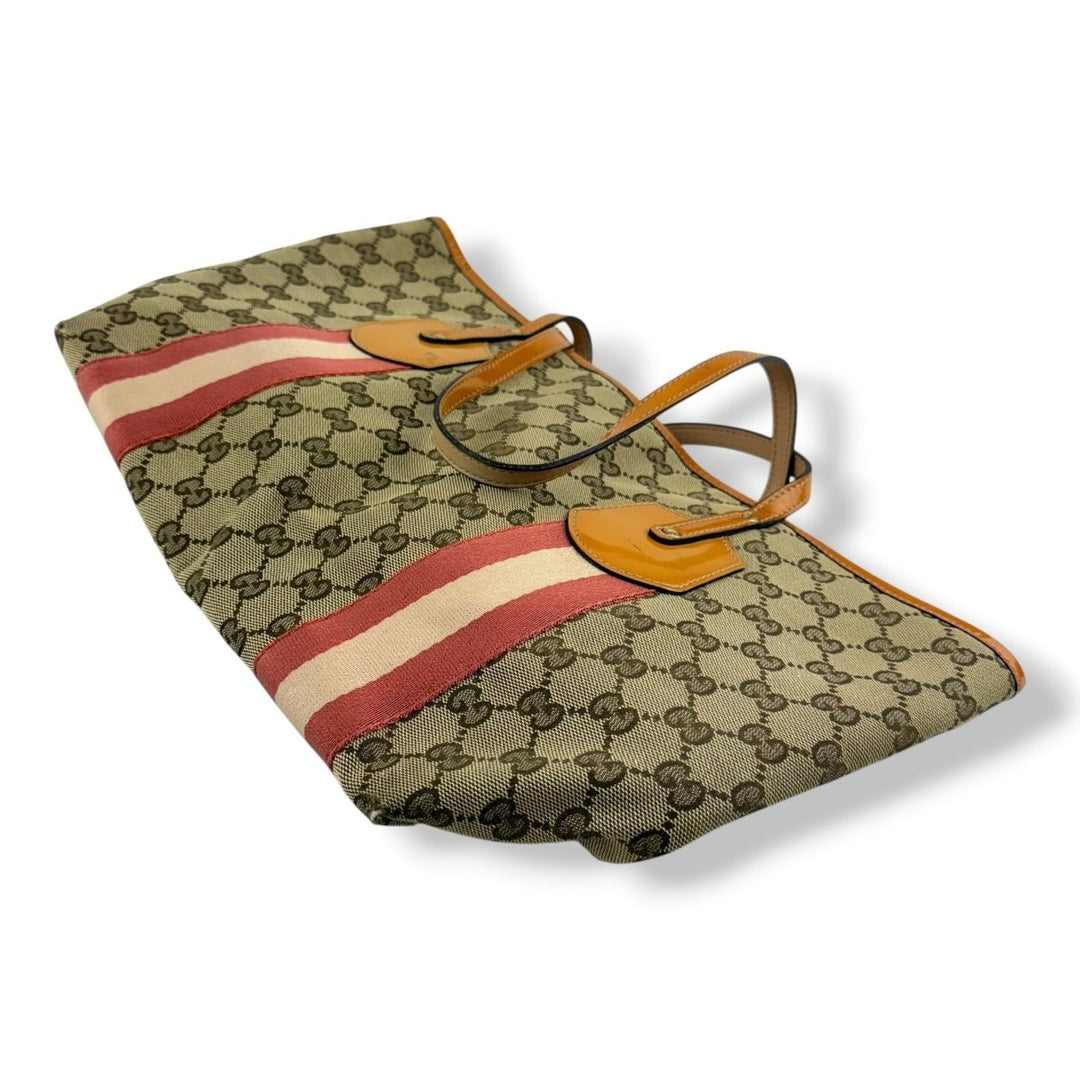Gucci Sherry Beige/Orange Tote Bag - Lux Central
