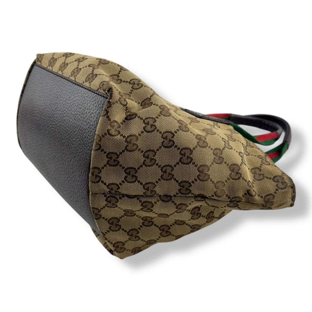 Gucci Sherry Tote Beige GG Monogram Handbag - Lux Central