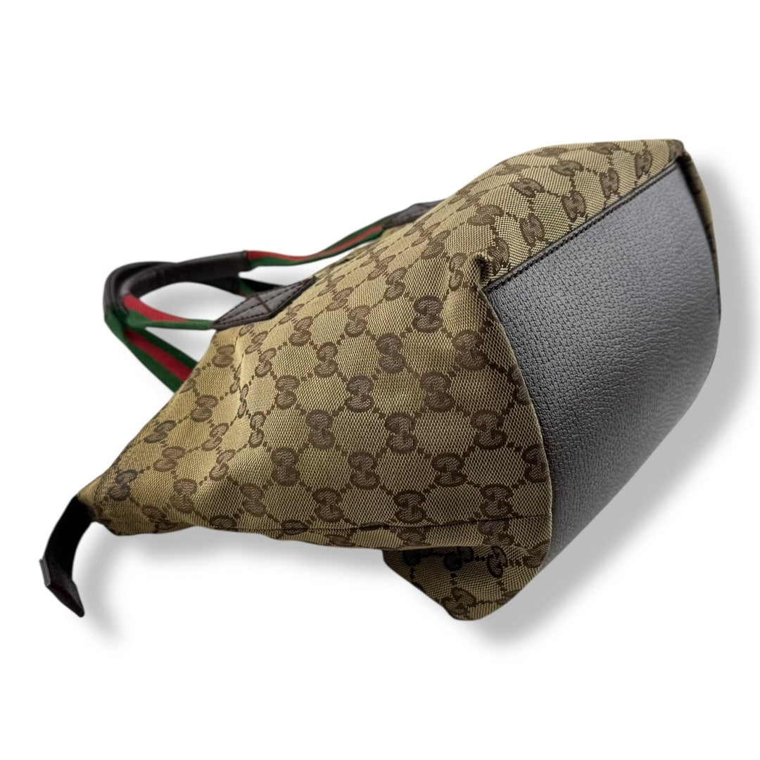 Gucci Sherry Tote Beige GG Monogram Handbag - Lux Central