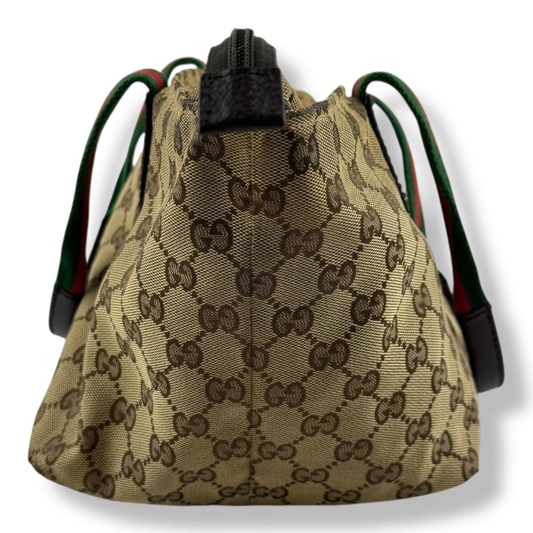 Gucci Sherry Tote Beige GG Monogram Handbag - Lux Central