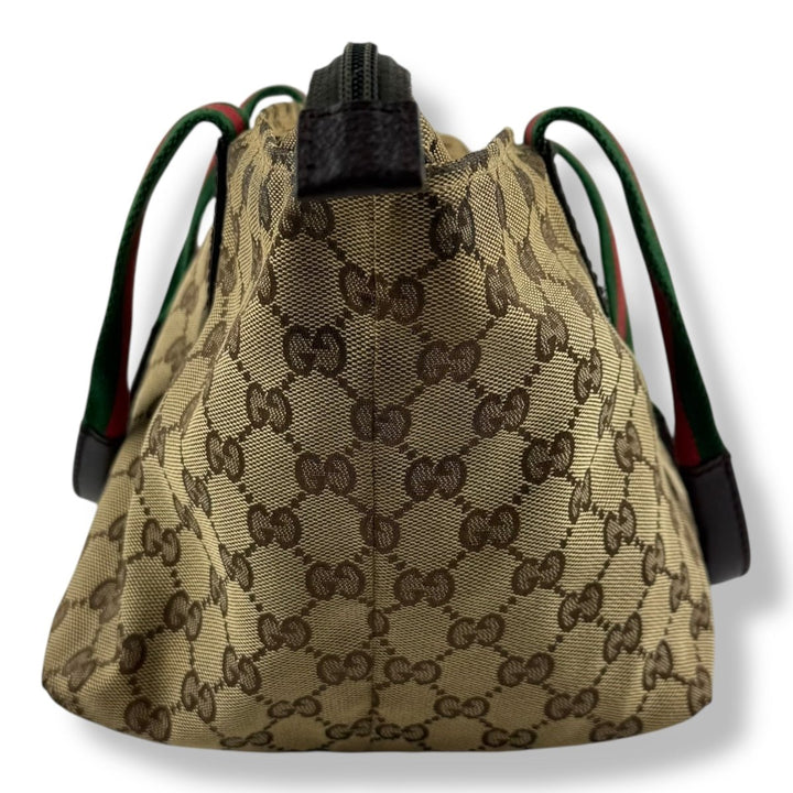 Gucci Sherry Tote Beige GG Monogram Handbag - Lux Central