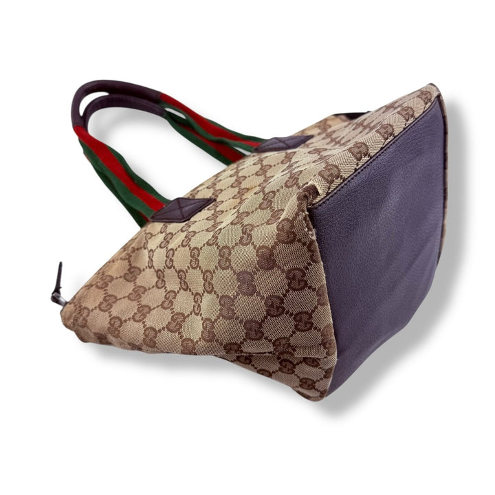 Gucci Sherry Tote Beige GG Monogram Handbag - Lux Central