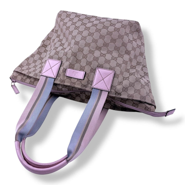 Gucci Sherry Tote Beige GG Monogram Handbag - Lux Central