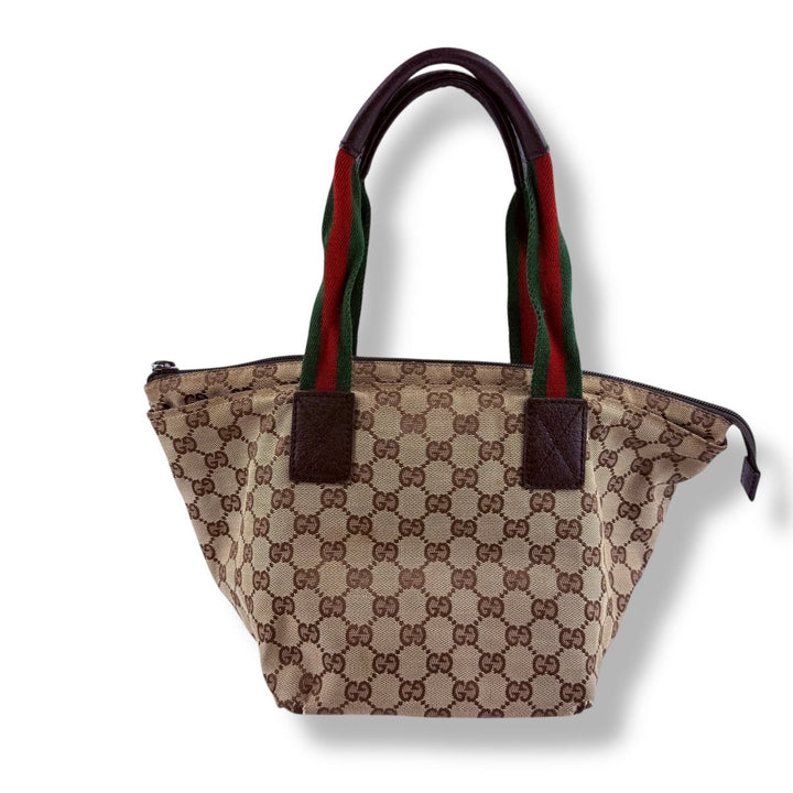 Gucci Sherry Tote Beige GG Monogram Handbag - Lux Central