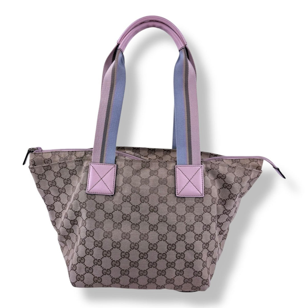 Gucci Sherry Tote Beige GG Monogram Handbag - Lux Central