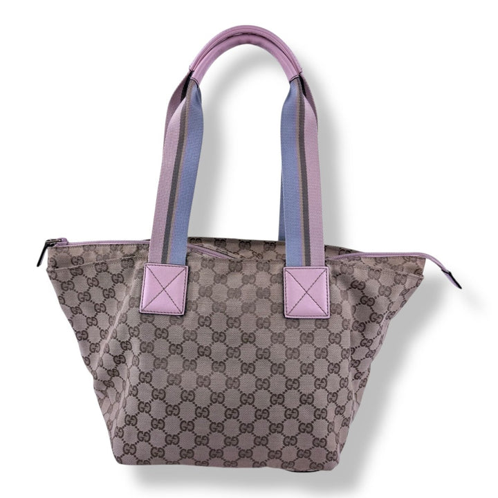 Gucci Sherry Tote Beige GG Monogram Handbag - Lux Central