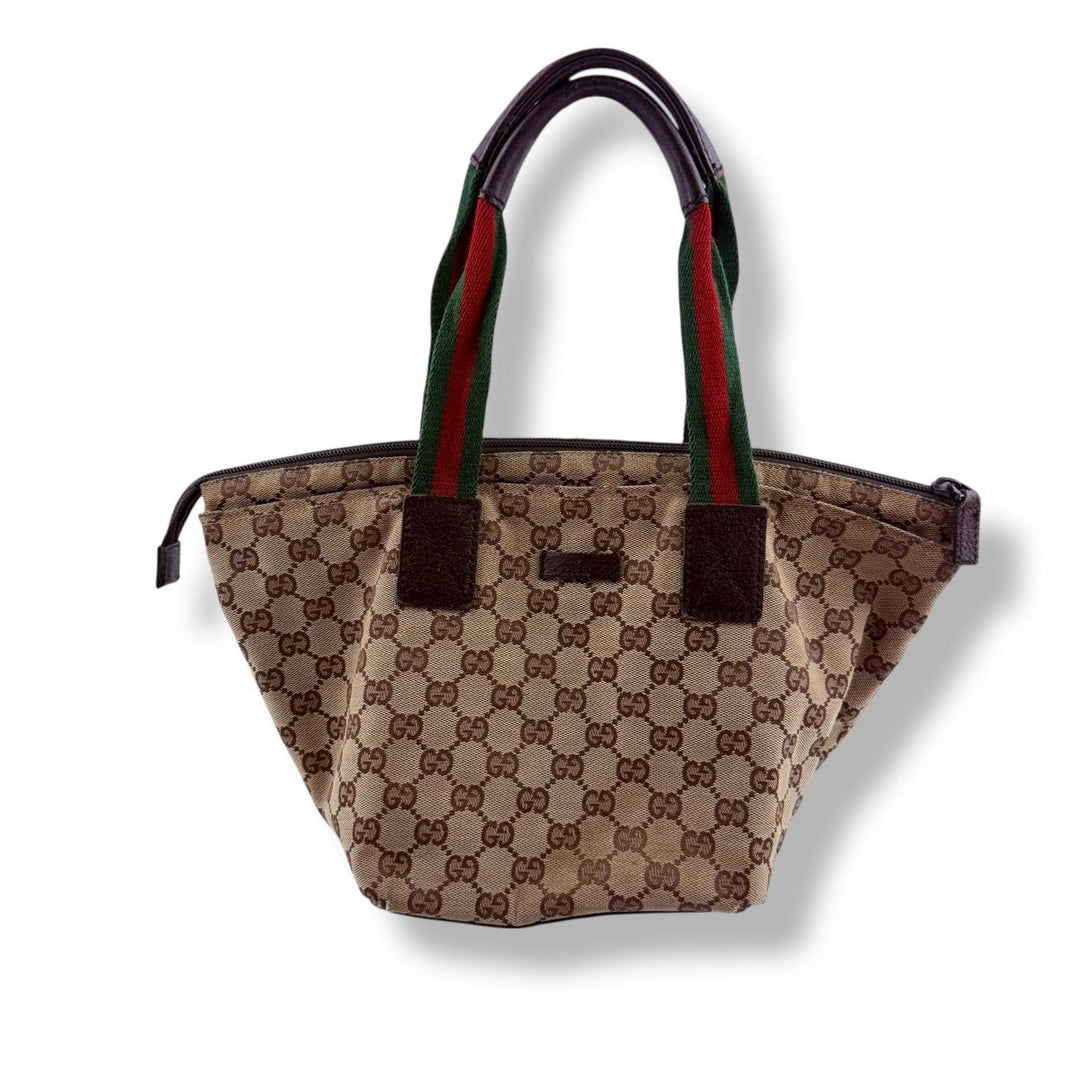 Gucci Sherry Tote Beige GG Monogram Handbag - Lux Central