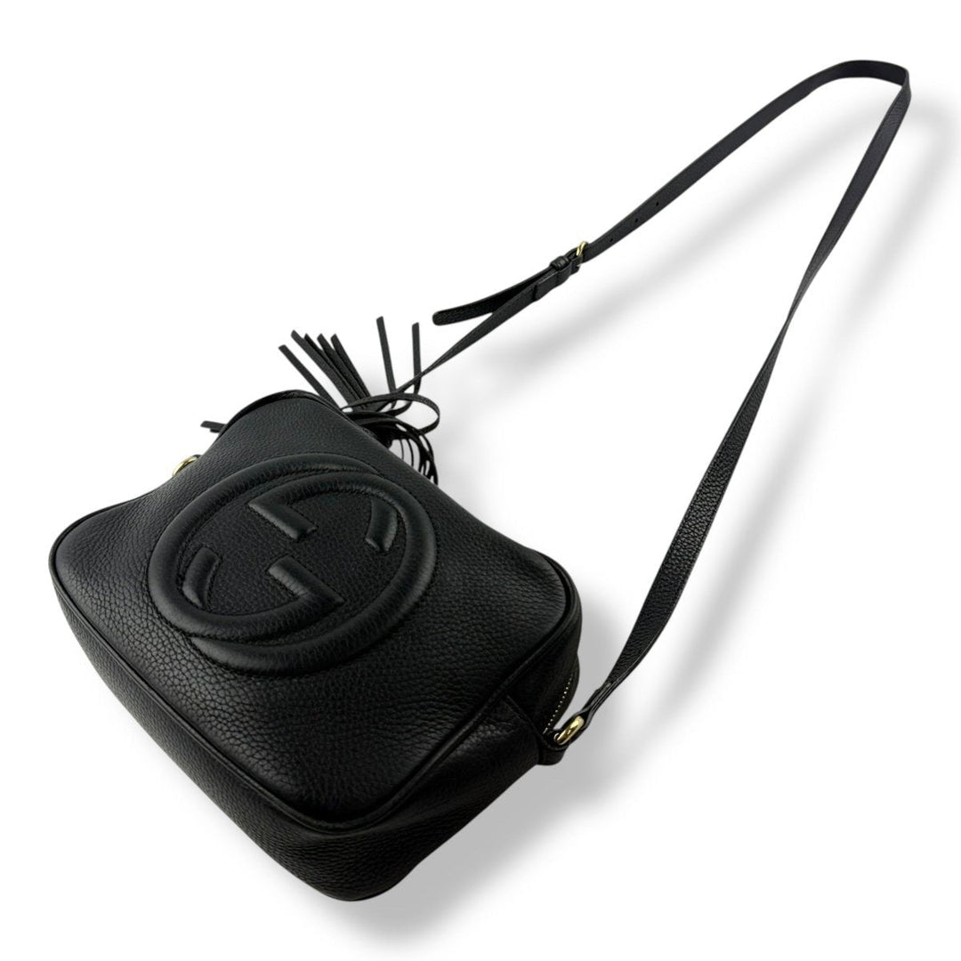 Gucci Soho Black Disco Leather Crossbody Handbag - Lux Central