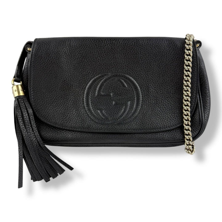 Gucci Soho Black Leather Crossbody Handbag - Lux Central