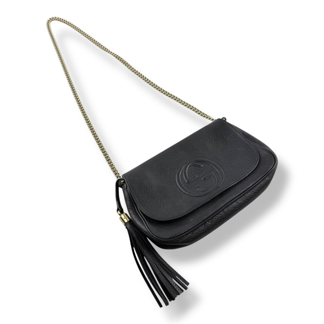 Gucci Soho Black Leather Crossbody Handbag - Lux Central