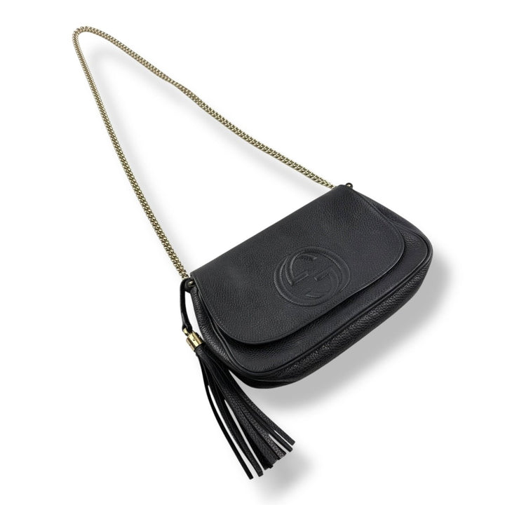 Gucci Soho Black Leather Crossbody Handbag - Lux Central
