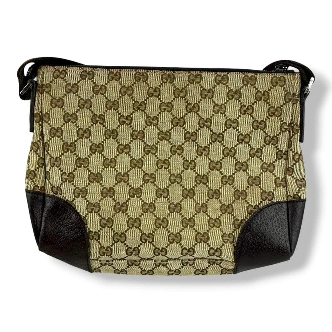 Gucci Supreme Beige Canvas Crossbody Bag - Lux Central