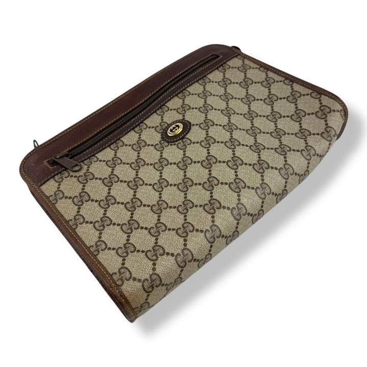 Gucci Supreme GG Monogram Beige Clutch Pouch Bag - Lux Central