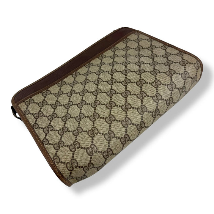 Gucci Supreme GG Monogram Beige Clutch Pouch Bag - Lux Central