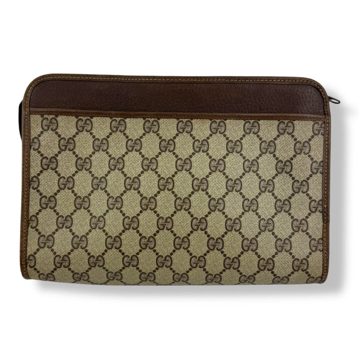 Gucci Supreme GG Monogram Beige Clutch Pouch Bag - Lux Central
