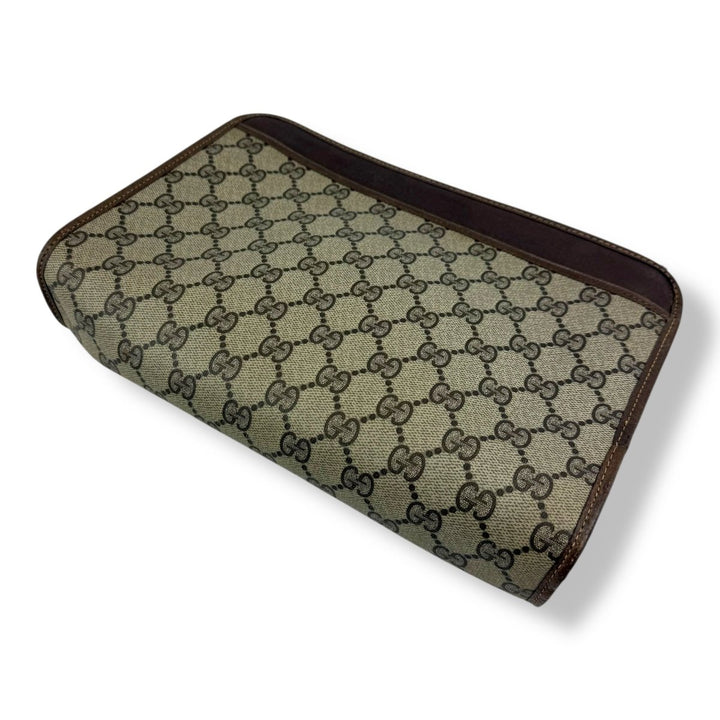 Gucci Supreme GG Monogram Beige Clutch Pouch Bag - Lux Central