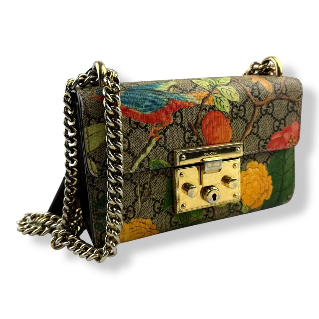 Gucci Tian Supreme GG Padlock Shoulder Handbag - Lux Central