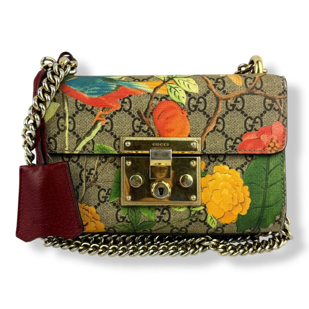 Gucci Tian Supreme GG Padlock Shoulder Handbag - Lux Central