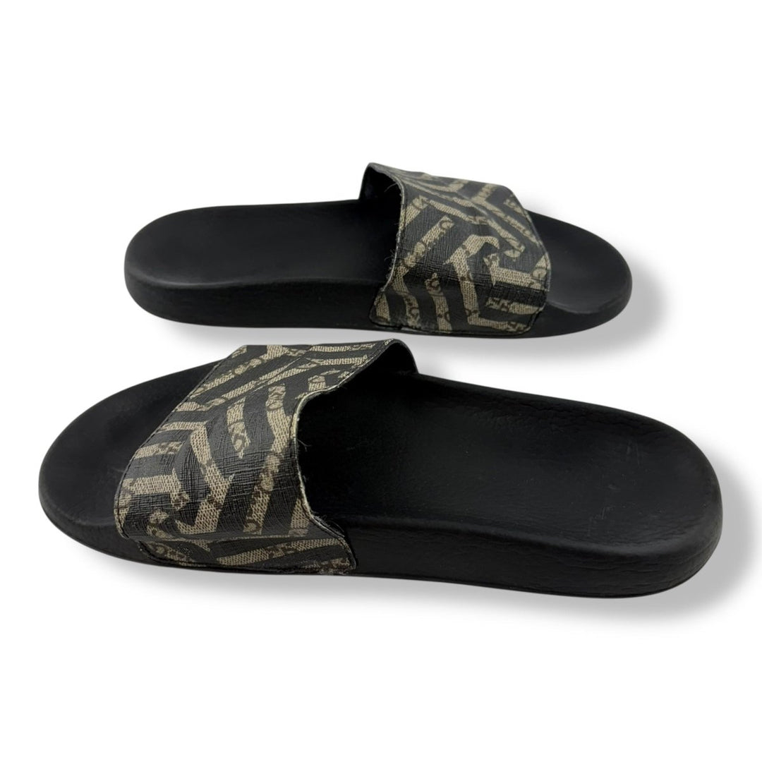 Gucci Two Tone Black/Grey GG Monogram Men’s Slides UK 8 / EU 42 - Lux Central