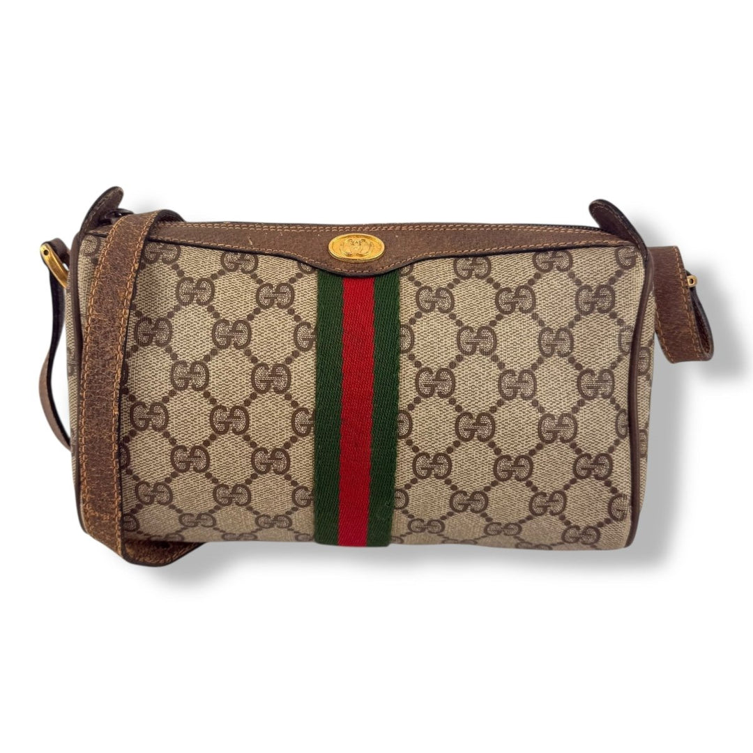 Gucci Vintage Beige Ophidia Sherry Line Crossbody Handbag - Lux Central