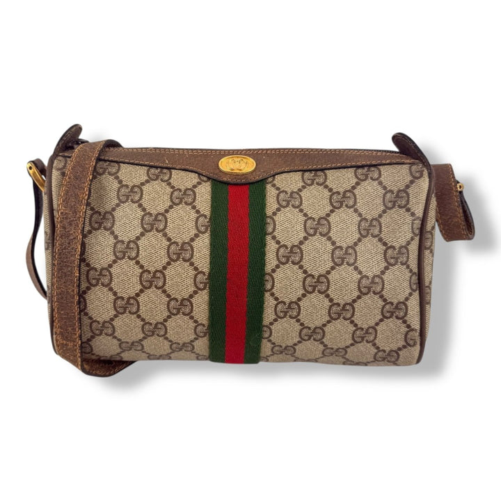 Gucci Vintage Beige Ophidia Sherry Line Crossbody Handbag - Lux Central