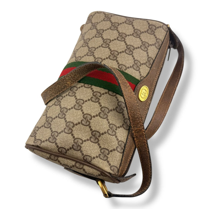Gucci Vintage Beige Ophidia Sherry Line Crossbody Handbag - Lux Central