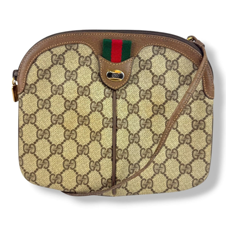 Gucci Vintage Beige Sherry Line Crossbody Handbag - Lux Central