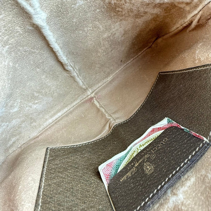 Gucci Vintage Beige Sherry Line Crossbody Handbag - Lux Central