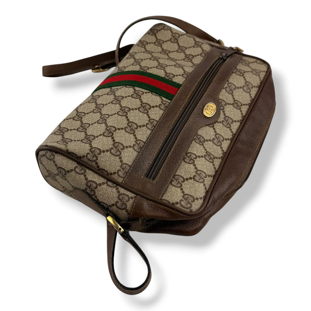 Gucci Vintage Beige Sherry Line Crossbody Handbag - Lux Central
