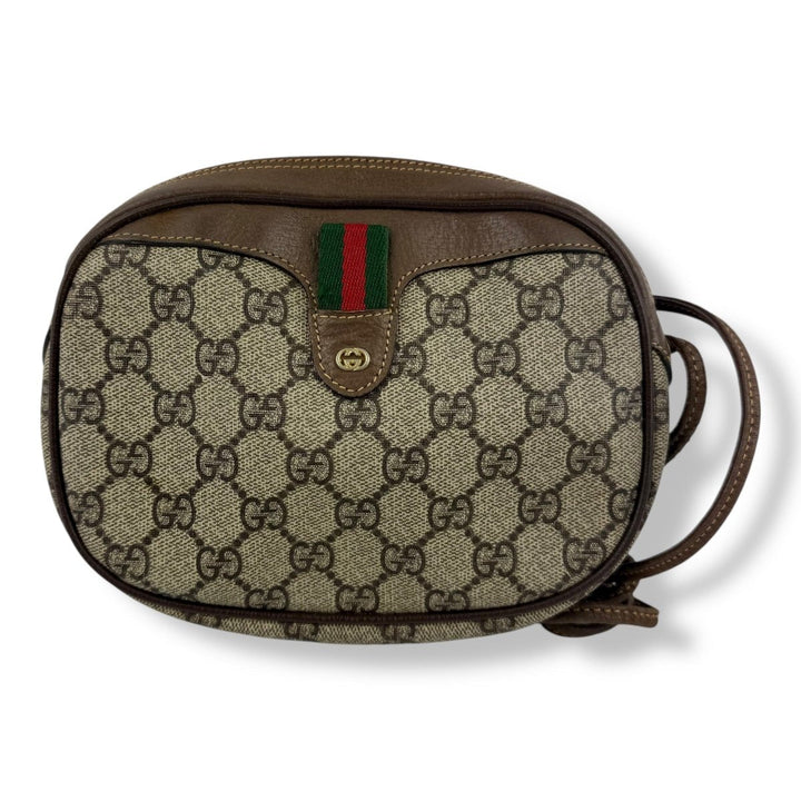 Gucci Vintage Beige Sherry Line Crossbody Handbag - Lux Central