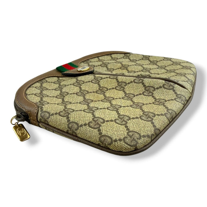Gucci Vintage Beige Sherry Line Crossbody Handbag - Lux Central