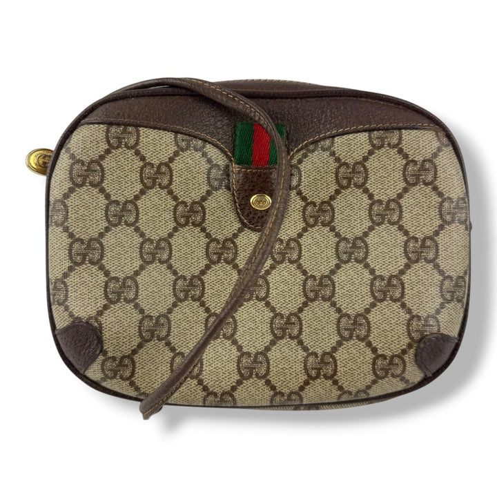 Gucci Vintage Beige Sherry Line Crossbody Handbag - Lux Central