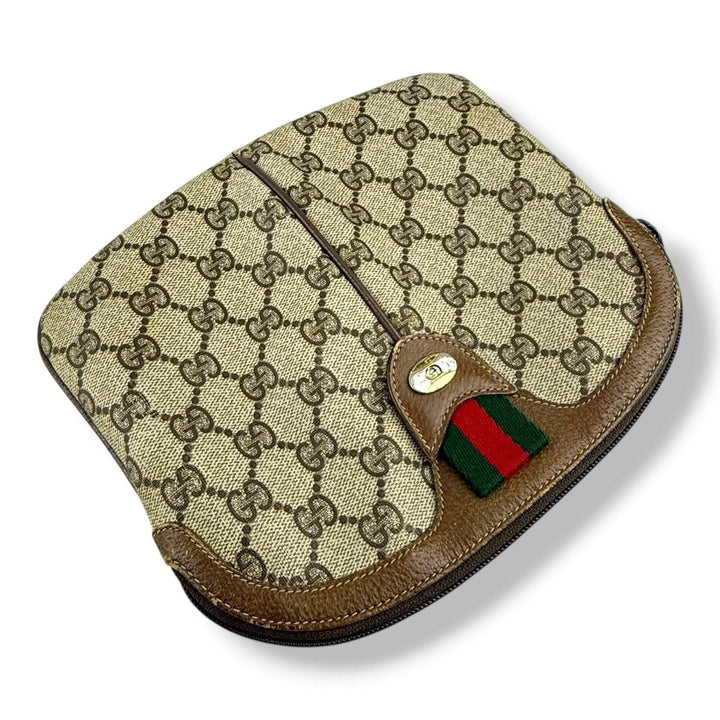 Gucci Vintage Beige Sherry Line Crossbody Handbag - Lux Central