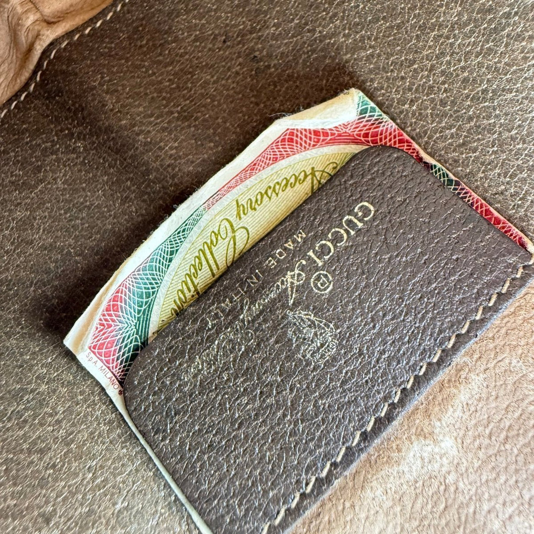 Gucci Vintage Beige Sherry Line Crossbody Handbag - Lux Central