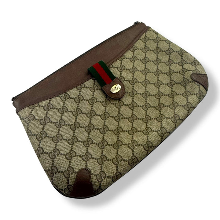 Gucci Vintage Beige Sherry Line Crossbody Handbag - Lux Central