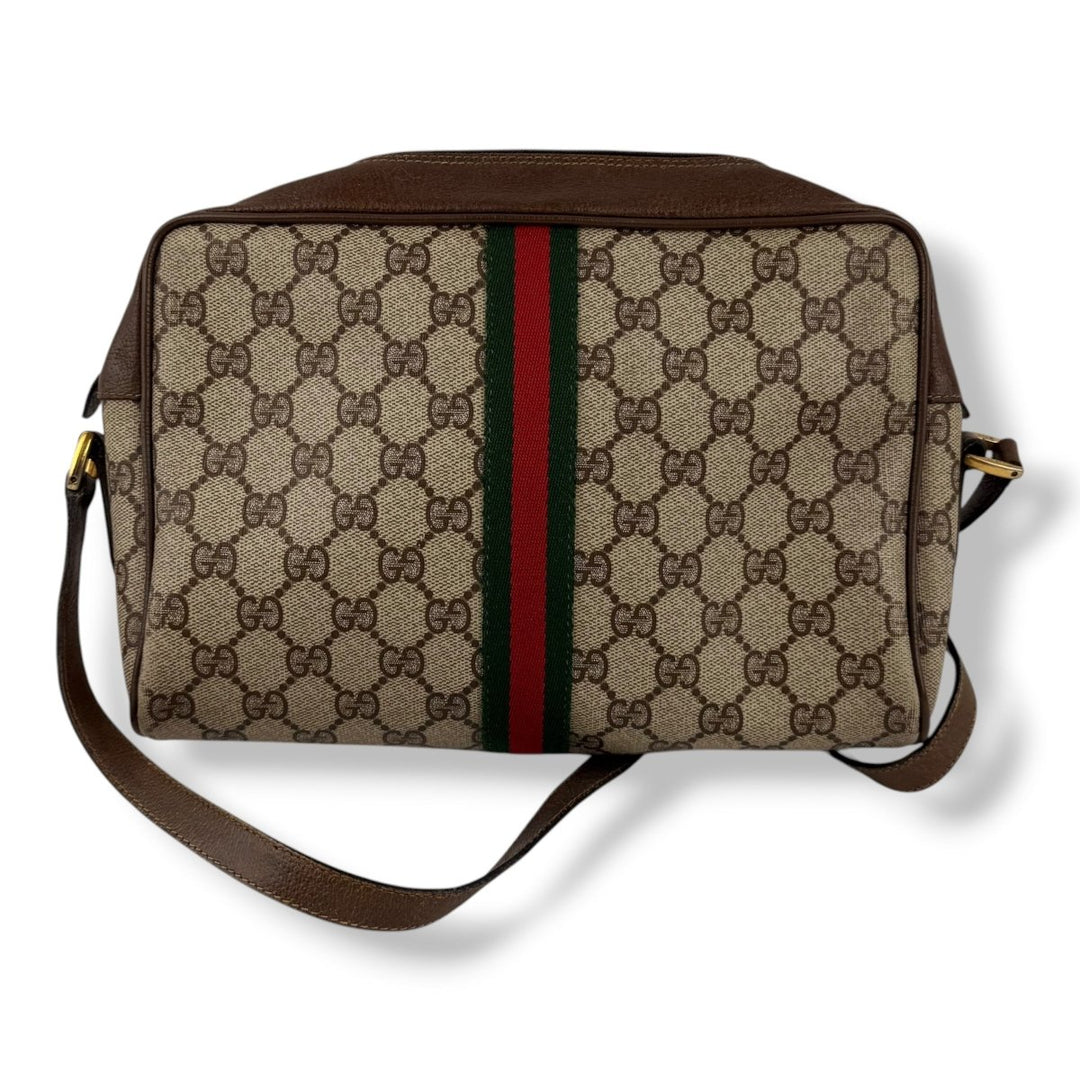 Gucci Vintage Beige Sherry Line Crossbody Handbag - Lux Central