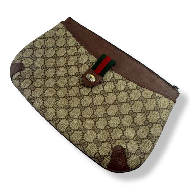 Gucci Vintage Beige Sherry Line Crossbody Handbag - Lux Central