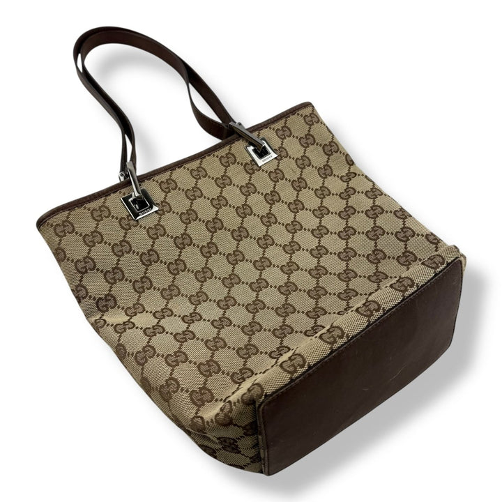 Gucci Vintage Beige/Brown Bucket Handbag - Lux Central