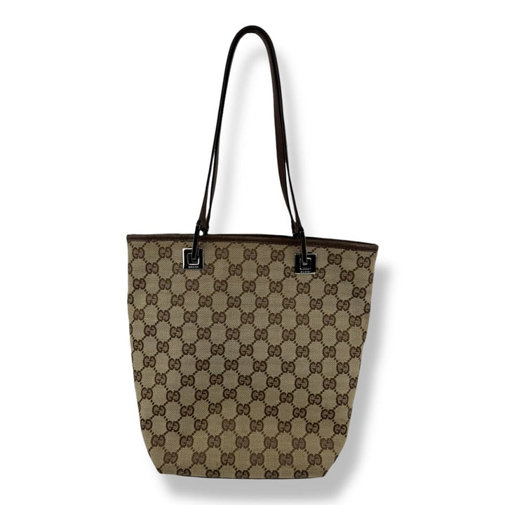 Gucci Vintage Beige/Brown Bucket Handbag - Lux Central