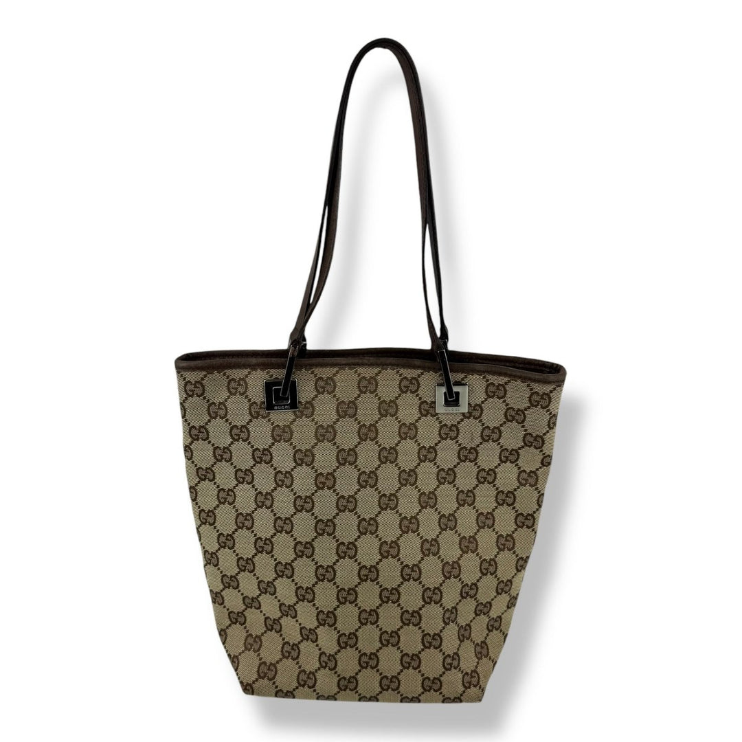 Gucci Vintage Beige/Brown Bucket Handbag - Lux Central