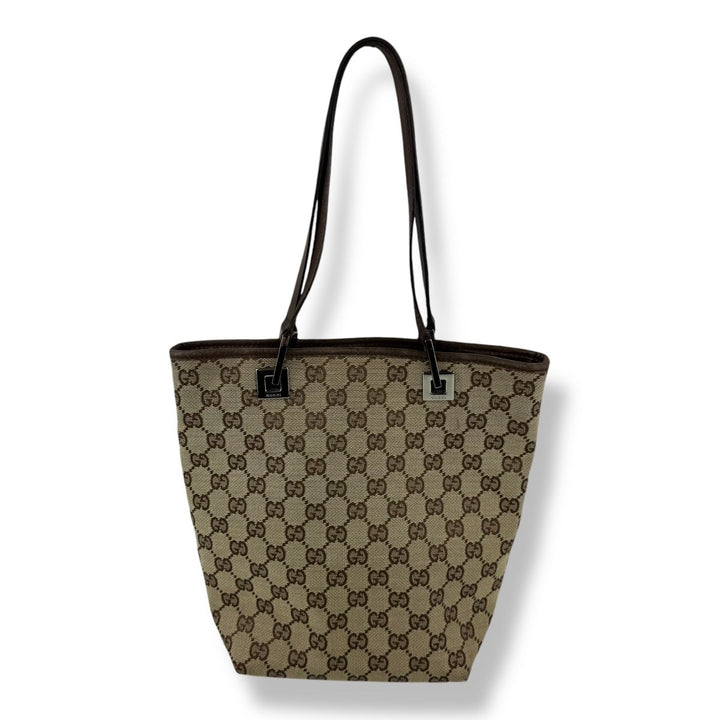 Gucci Vintage Beige/Brown Bucket Handbag - Lux Central