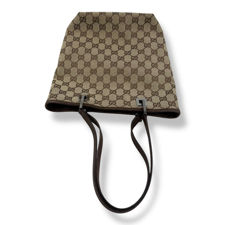 Gucci Vintage Beige/Brown Bucket Handbag - Lux Central