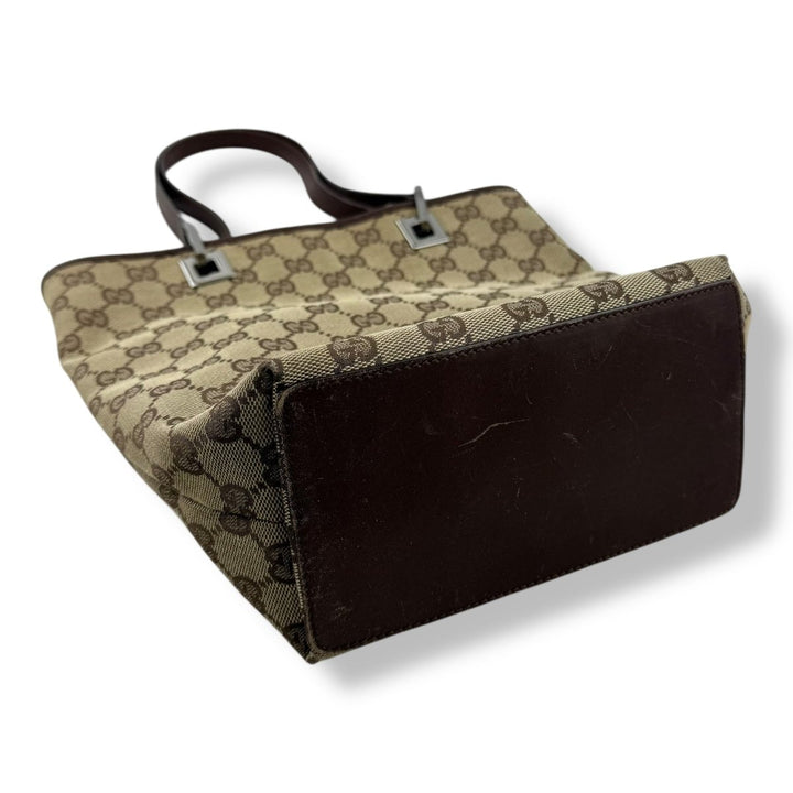 Gucci Vintage Beige/Brown Bucket Handbag - Lux Central