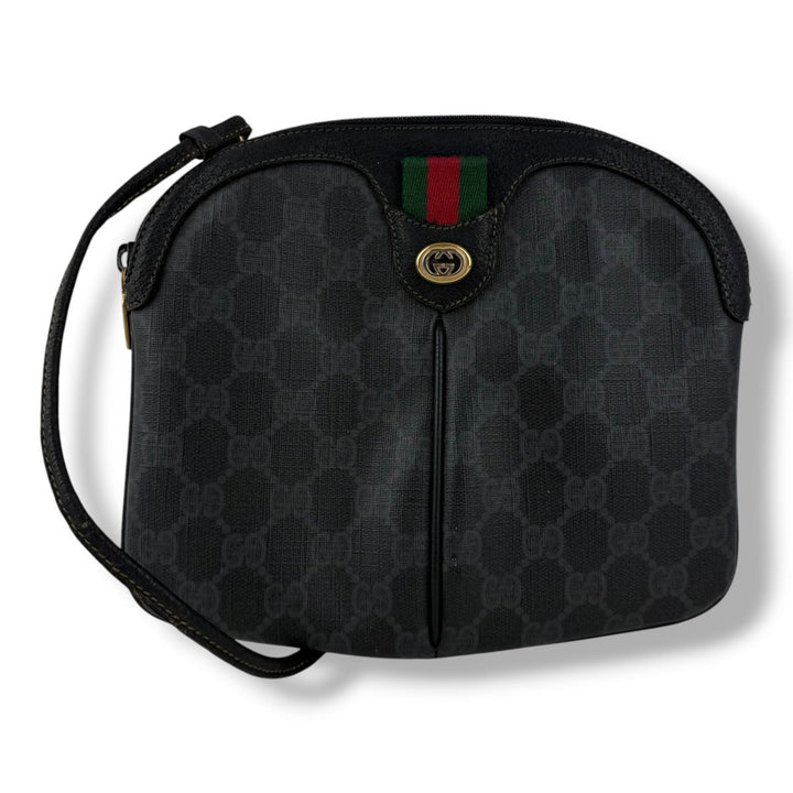 Gucci Vintage Black Sherry Line Crossbody Handbag - Lux Central