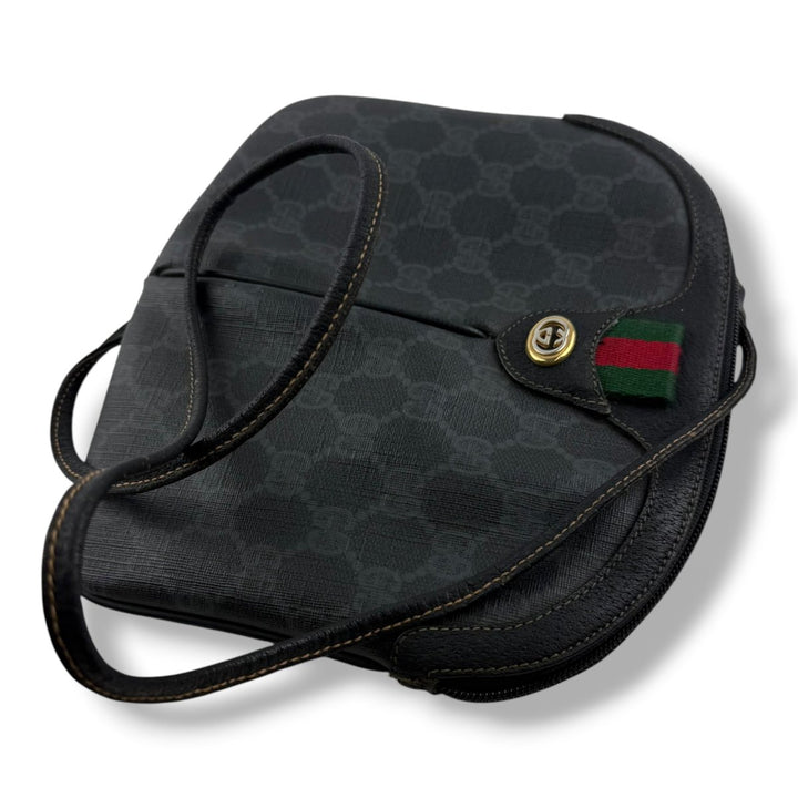 Gucci Vintage Black Sherry Line Crossbody Handbag - Lux Central