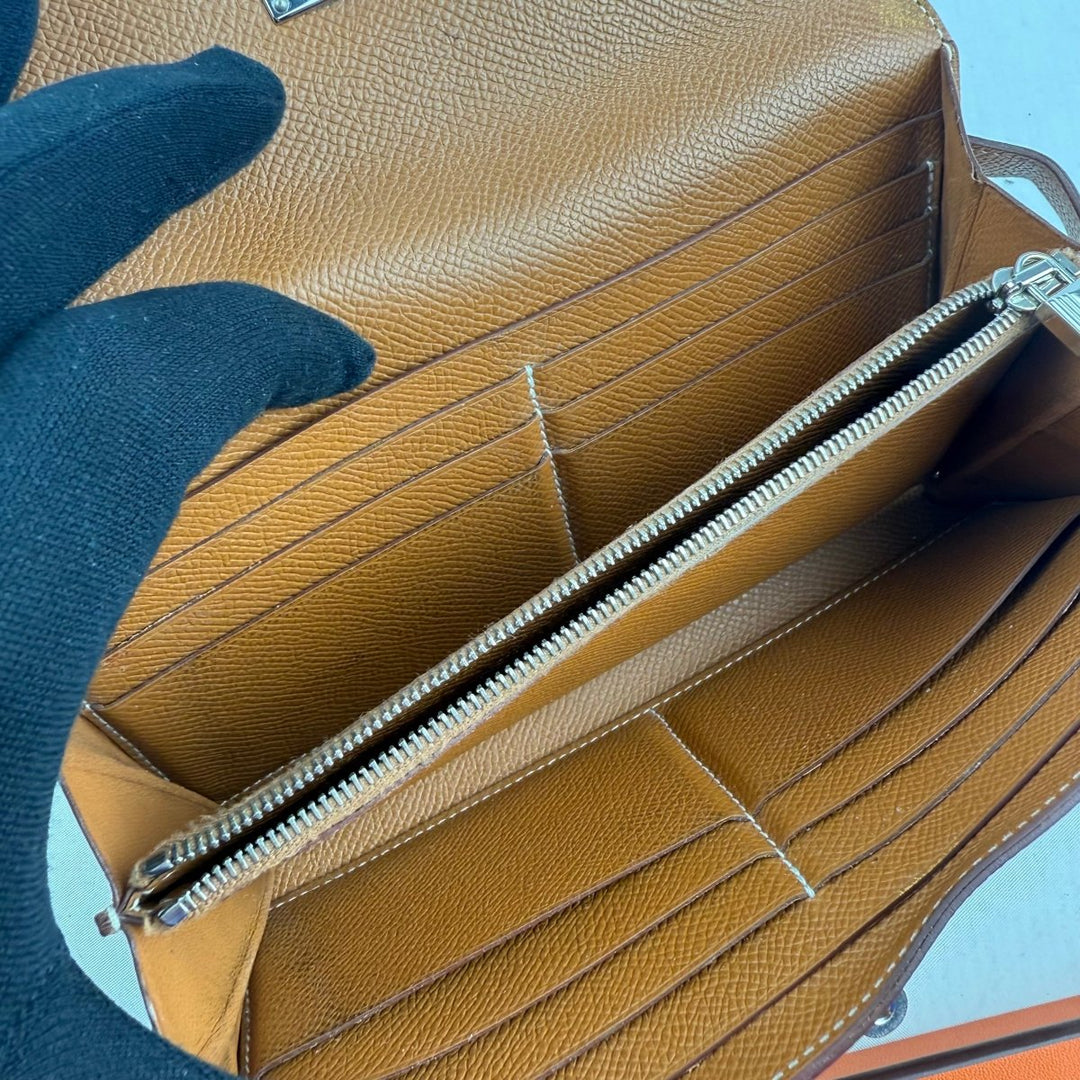 Hermès Gold Epsom Kelly Wallet - Lux Central
