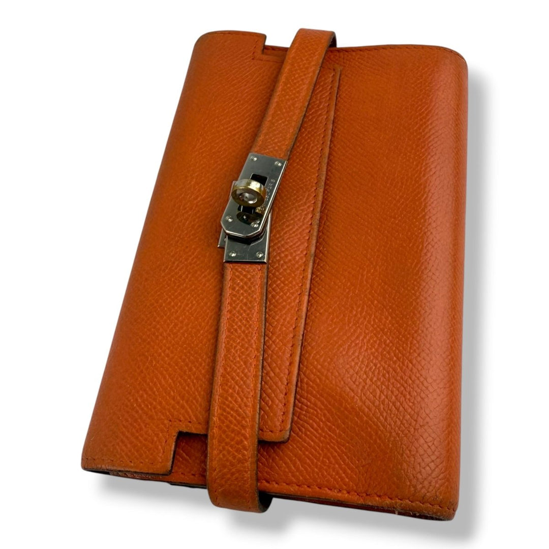 Hermès Orange 3 Fold Epsom Kelly Wallet - Lux Central